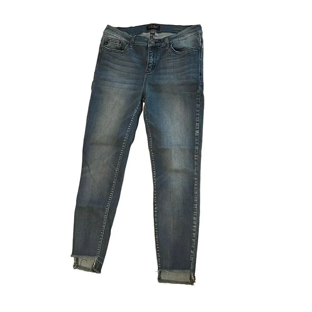 Judy Blue Skinny Fit Raw Ankle Hem Jeans Style JB8272MD Sz 13/31 RN 116380 - Picture 1 of 10
